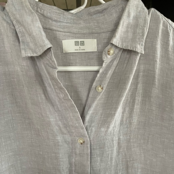 Uniqlo 100% linen button up shirt Small - Picture 3 of 6